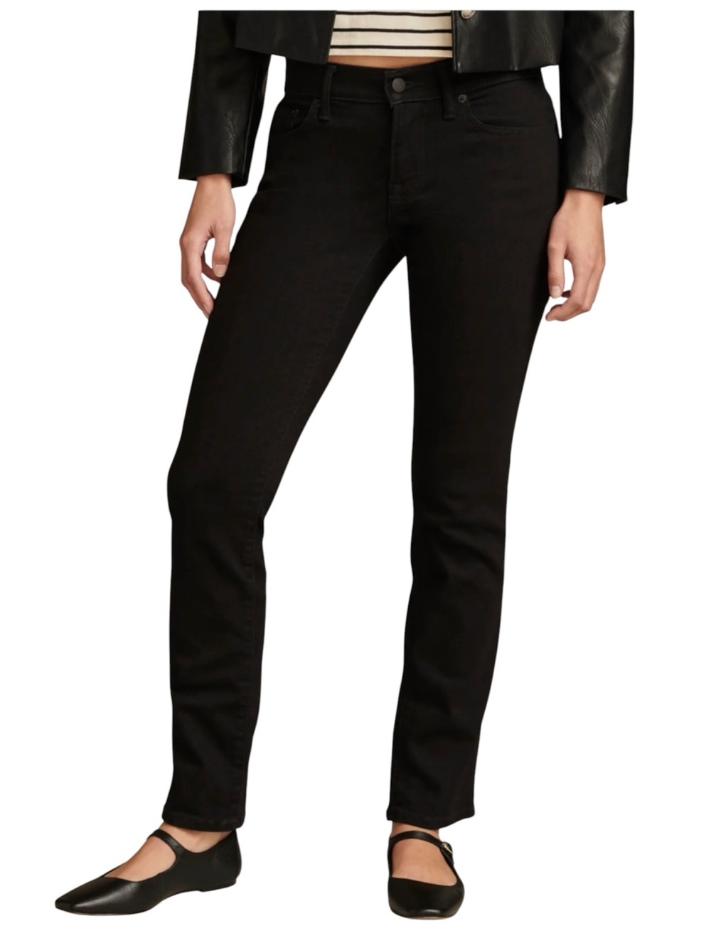 Lucky Brand Women's Black Sweet Straight Jeans Size 30 32” Inseam Stretch